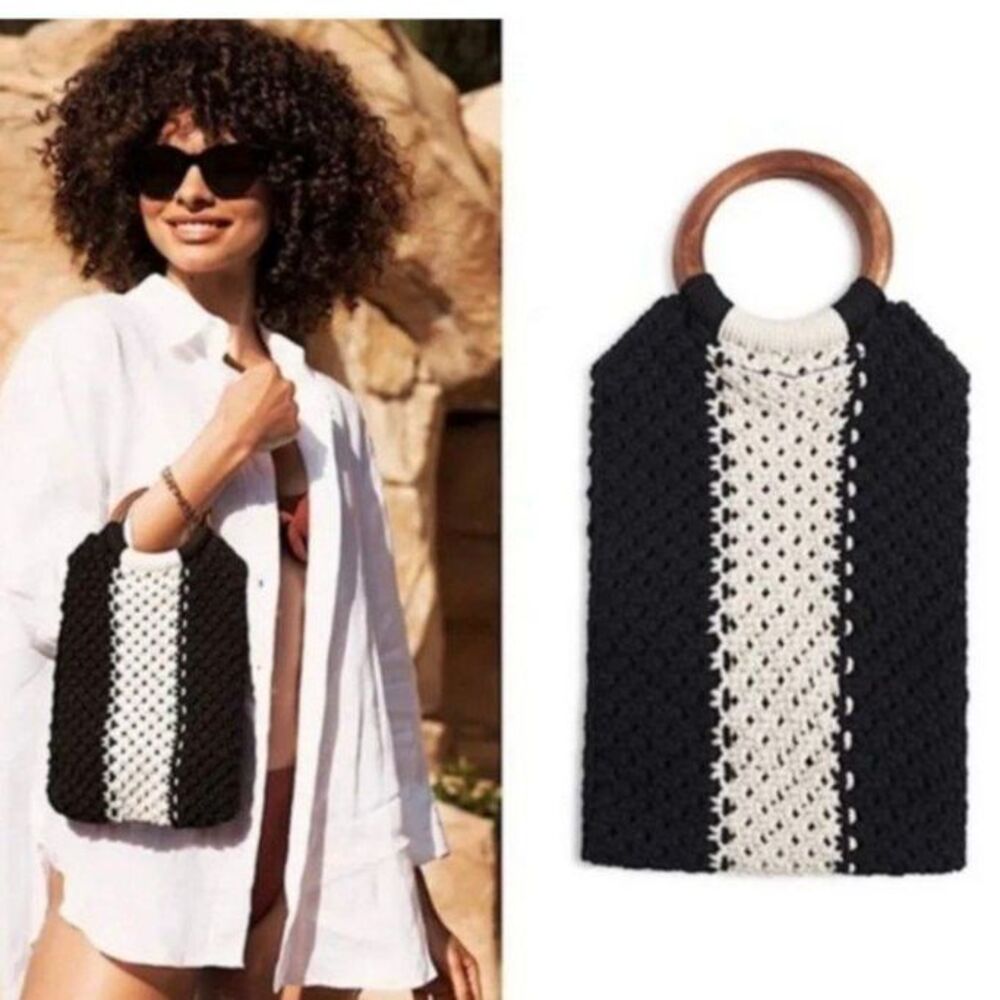 NWT CURATEUR LAUDE THE LABEL GABBY MACRAME BAG